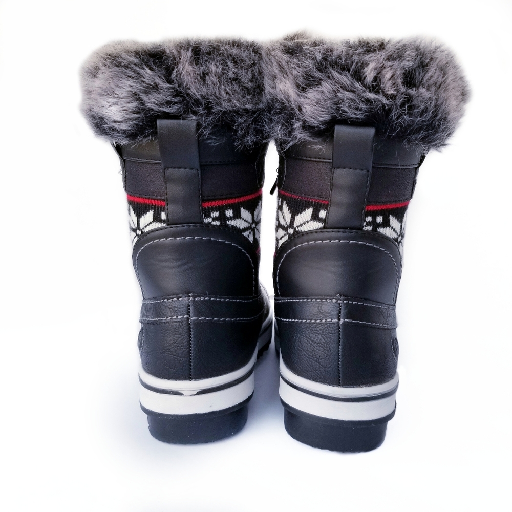 Northside Brookelle Faux Fur Lined Boots Black Women's Size 6 - Picture 2 of 7